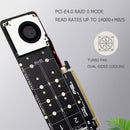 PCI-E 16X to M.2 M-KEY NVME SSD RAID Riser PCI-E4.0 PCI Express X4 Extender