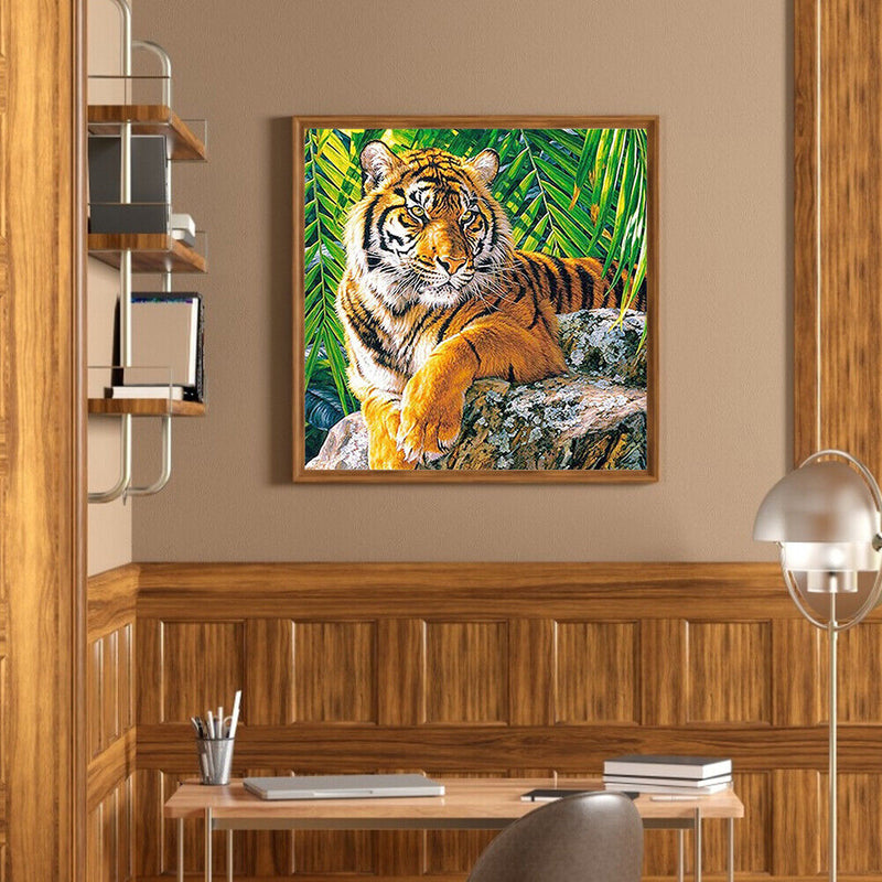 5D DIY diamond painting full circle diamond tiger w798