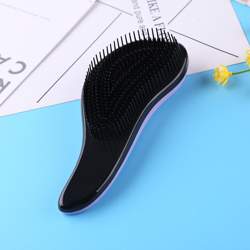 Hair Comb Detangle Hairbrush Massage Brush Curly Style Tool (Light Purple)