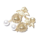 Red Hearts Imitation Pearls Fairy Flying Angel Drop Earrings Dangle Pendant