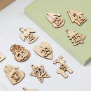 Christmas Advent Calendar Countdown Hanging Tags Number Label Wooden Pendant