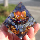 5cm Orgonite Pyramid Heal Chakra Crystal Stone Energy Orgone Generator (A) Newly