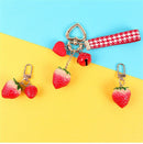 Cute Bells Fruit Shape Love Heart Key Holder Buckle Keyring Strawberry Keychain