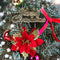 Christmas Trees Decor Glitter Artificial Poinsettia Bush Wreath (Red) Newly