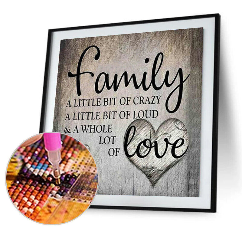 5D Diamond Painting Kit DIY Family Love Full Square Drill Mosaic Wall Picture