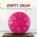 6 inch 8 Tune Hand Pan Tank Steel Tongue Drum Percussion Instrument (Pink) Newly