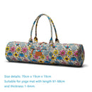 Fitness Yoga Mat Holder Bag Canvas Yoga Storage Carrier (Yellow Flower) Newly