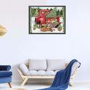 Full Cross Stitch 11CT Christmas Car Counted Embroidery DIY Needlework Kits