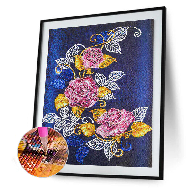5D DIY Partial Special Shaped Drill Diamond Painting Flower Mosaic Art Craft Kit