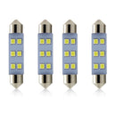 COB 2835 6SMD 44MM Festoon Light Dome Lamp C5W Car LED Reading Bulbs For 4Pcs
