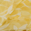 Chic Leaf Type Tulle Door Window Curtain Sheer Scarf Valances (Yellow)