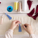 Handicraft Waste Collector Silicone Suctioned Sewing Residue Storage (Blue)