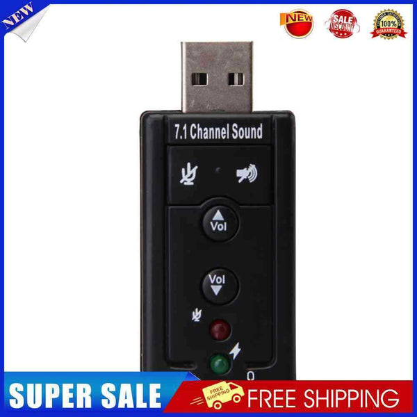 USB External 7.1 Channel CH Virtual Audio Sound Card Adapter PC