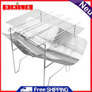 Foldable Stainless Steel BBQ Grill Rack Portable Camping Mini Barbecue Bracket