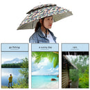 Portable Adjustable Fishing Sunshade Headwear Umbrella Hat for Camping Hiking