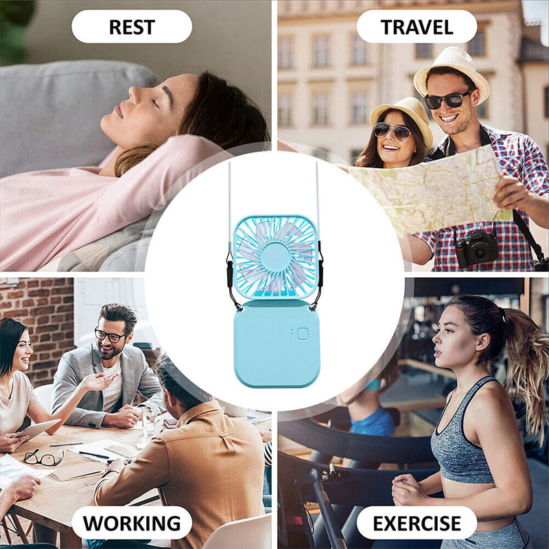 #A Portable Electric Fan 3 Speed Adjustable Handheld Fan for Home Student Dormit