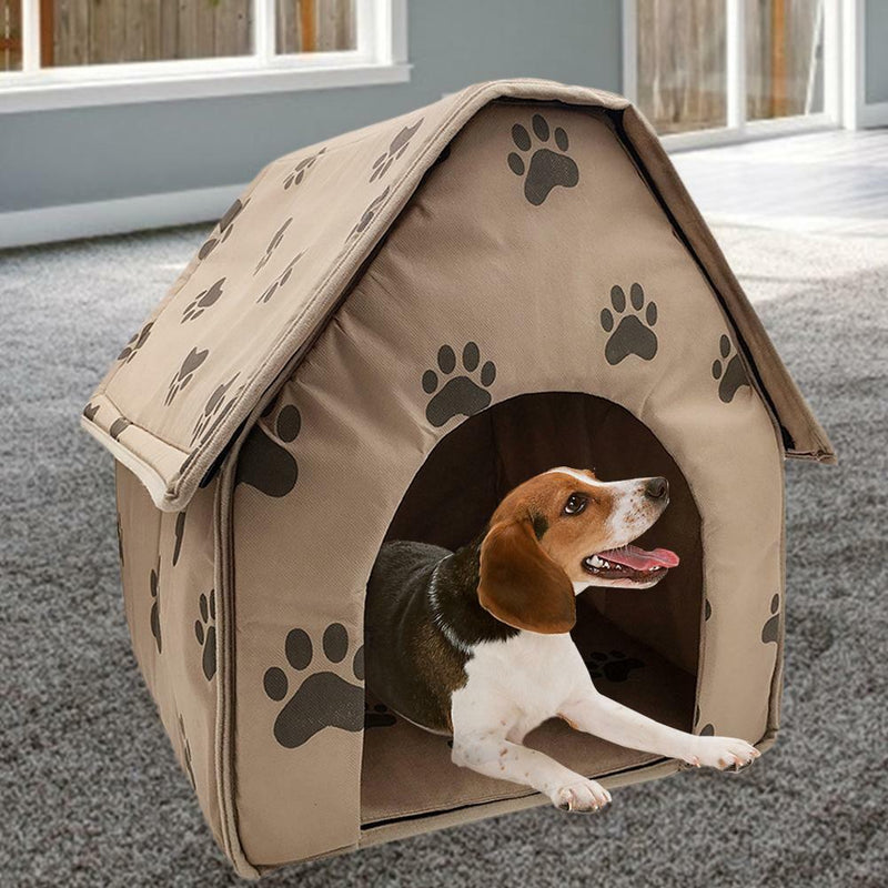 Portable Dog House Foldable Winter Pet Bed Nest Tent Cat Puppy Kennel (A)