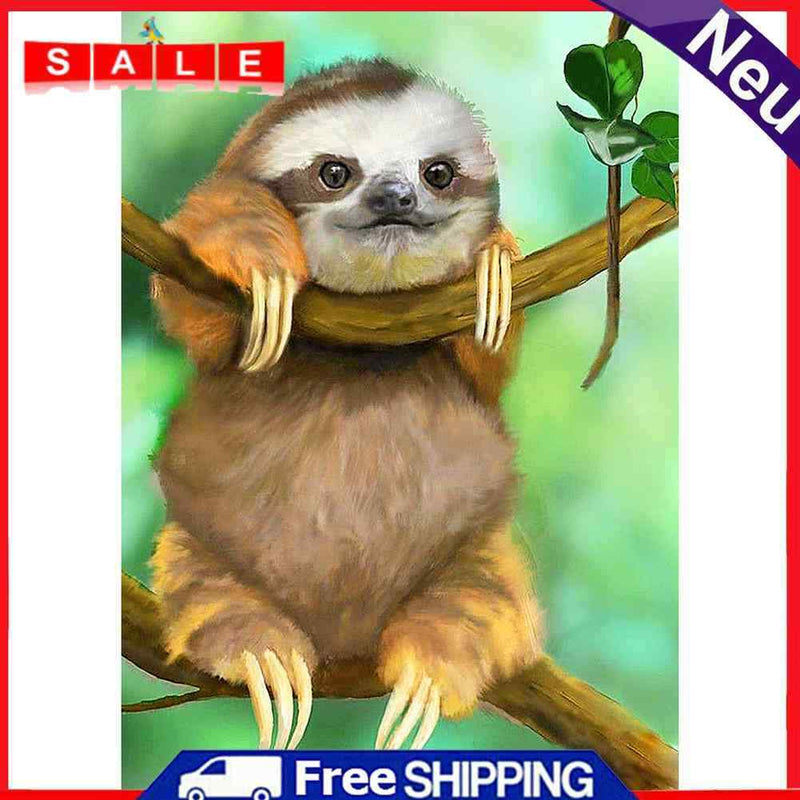 1989candy 5D DIY Full Drill Diamond Painting Cute Sloth Cross Stitch Embroidery