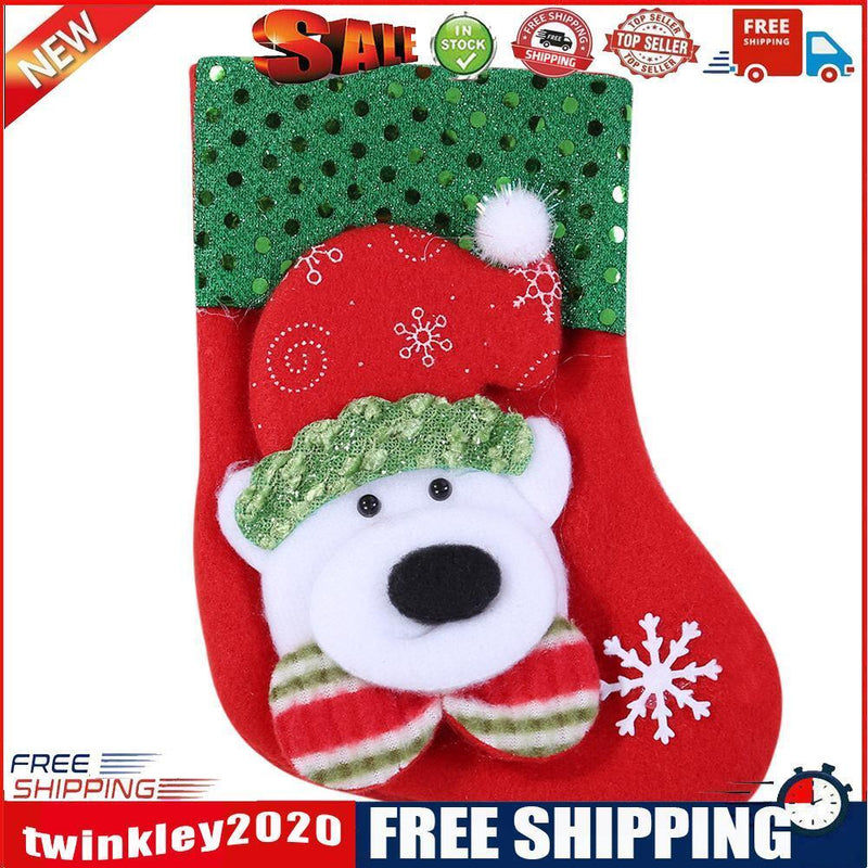 Christmas Stocking Christmas Socks Christmas Tree Ornament(Bear)
