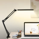 LED Folding Long Arm Eye Protection Reading Study Desk Light (12W Black) Newly