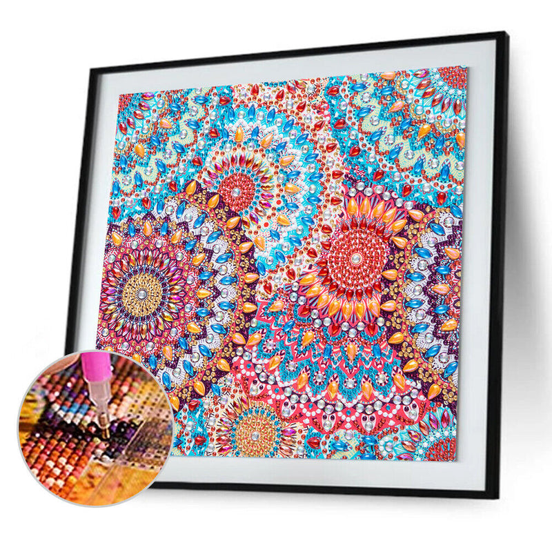 30x30cm 5D DIY Partial Special Shaped Drill Diamond Painting Datura Abstract Art