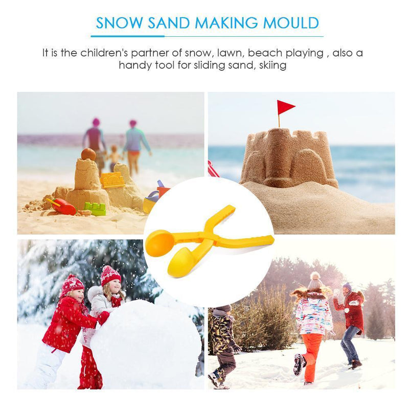 Winter Plastic Snowball Clip Kids Snow Sand Ball Maker Mold Toys (Single)