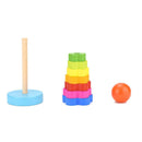 Kids Baby Wooden Toys Stacking Ring Tower Blocks Learning Educational Toys