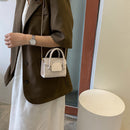 Women PU Leather Shoulder Bags Fashion Solid Chain Mini Messenger Handbag Purse