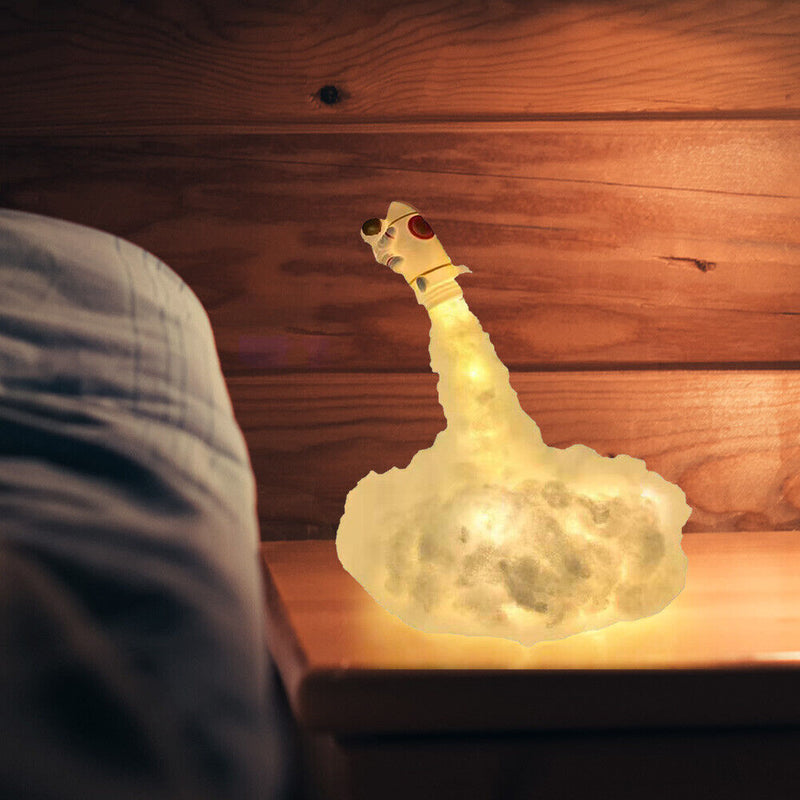 Clouds Rocket Astronaut DIY LED Bedside Night Light for Kids Bedroom Decorative