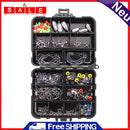 160pcs/Set Fishing Tackles Set Carp Fishing Jig Hooks Connector Space Beans Kit