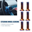 6pcs/lot Burnt Titanium Car Steering Wheel Bolts Hex Head Bolts (M5x15mm) Newly