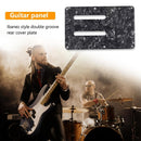 Double-Groove Guitar Back Plates Cover Guitar Anti-Scratch Plate (Black)