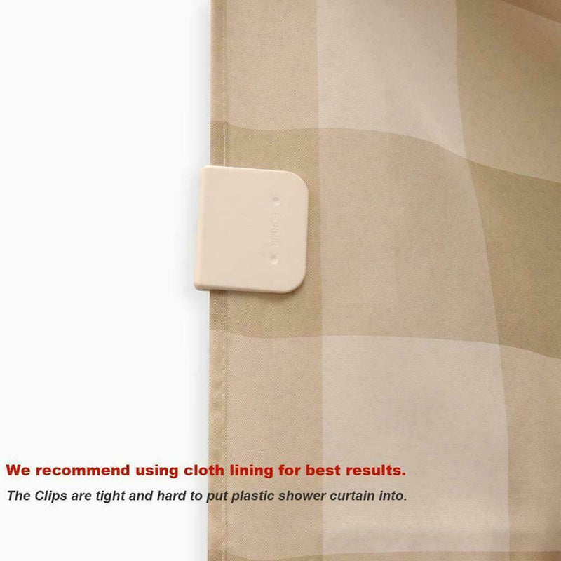 2 Pcs Shower Curtain Clips Self-adhesive Guard Curtain Fixed Clips U Shape W5X1
