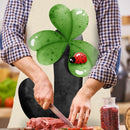 Cartoon J Print Apron Linen Waterproof Cooking Bibs Chef Pinafore (68X55CM)