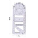 Geometric Ruler Students Rotatable Mathematical Ellipse Circle Drafting Tools