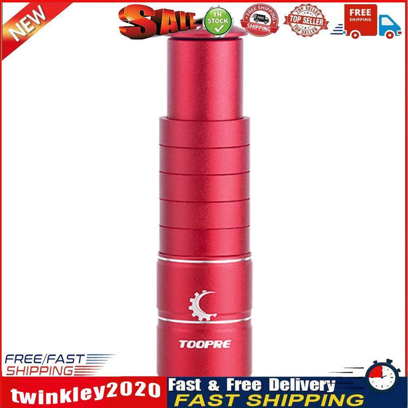 MTB Bike Handlebar Fork Stem Riser Adjustable Bicycle Stem Adaptor (Red) Newly