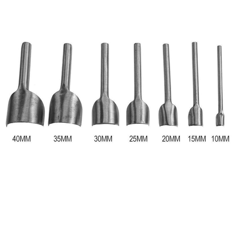 7pcs Leather Half-Round Cutter Punch DIY Craft Wallet Edge Trimming Tool