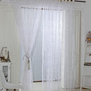 Leaves Printed Translucent Curtains Home Windows Tulle Sheer Drapes White