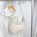 Fashion Women Pure Color Underarm Hobos Bags Top-handle Handbag (Beige)