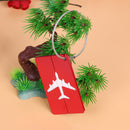 Metal Luggage Tag Aluminum Alloy Air Plane Travel Suitcase Label(Red)