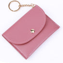 Fashion Women Wallets Multi-slots Keychain Card Holder Leather Small Coin Purse