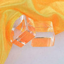 1X Crystal Clear Square Block Sphere Rocks Base Stand A1T8 Stone. B0I9 A0E6