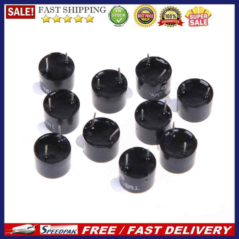 10pcs 5V Active Buzzer Magnet Long Continous Beep Tone Alarm Ringer Black