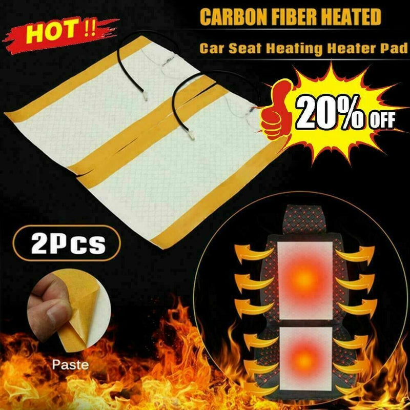 12V Carbon Fiber Universal Car Seat Heater Element 2pcs R9Q5 Heated Seat W7L5