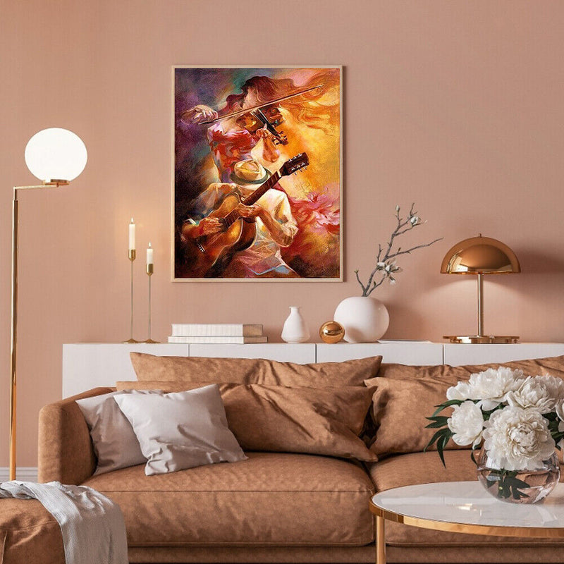 Violin Playing Oil Paint By Numbers Wall Art Posters Craft Gift Home Decor Kit