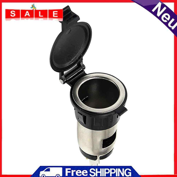 Waterproof Metal Cigarette Lighter Socket 12V Power Outlet for Car Marine ATV RV