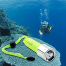 Super Bright Diving Flashlight IP68 Waterproof Outdoor Work Light with Wristb