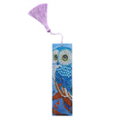 DIY Special Shape Diamond Painting Leather Owl Bookmark with Tassel Crafts Newly