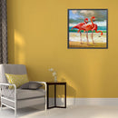 Handmade DIY Full Round Drill Diamond Painting 5D Flamingo PosterKit