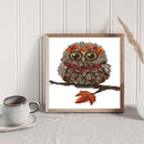Owl Pattern Partial Cross Stitch 14CT DIY Printed Embroidery Packs Home Decor